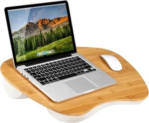 LAPGEAR Extra Large Bamboo Lap Desk - Natural - Fits up to 17.3 Inch  - Picture 1 of 7