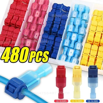 T-Tap Crimp Wire Terminal Quick Splice Electrical Cable Connector Waterproof kit - Image 1 of 4