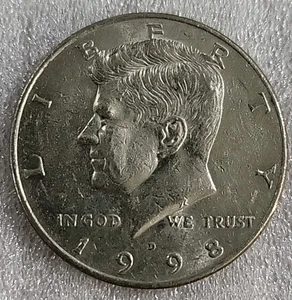 1998 D Kennedy Half Dollar *D146 - Picture 1 of 3