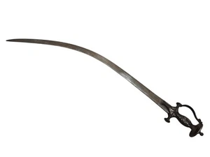 Antikes Una/Shamshir Schwert Originalzustand Silber Kofthgiri gearbeitet Griff 18.Jh. - Bild 1 von 5
