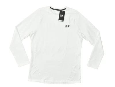 Camisa Atlética Under Armour COLDGEAR Ajustada Manga Larga Blanca Talla L NUEVA 1366068 Foto 1 de 4