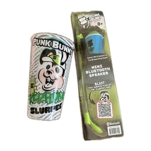 Punk Bunny Green Day Kerplunk slurpee 7-11 Cup and Bluetooth Speaker Straw - Picture 1 of 1
