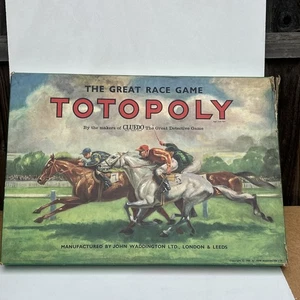 VINTAGE TOTOPOLY BRETTSPIEL VON JOHN WADDINGTON Metall Pferde... - Bild 1 von 12
