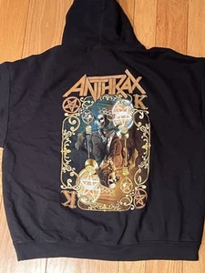 ANTHRAX “Death Has Just Begun” 2018 TOUR Oversized Hoodie Mens Xlarge - Picture 1 of 7