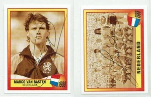 MARCO VAN BASTEN RUUD GULLIT NETHERLANDS 1988 signed Euro 96 Panini sticker lot - Picture 1 of 2