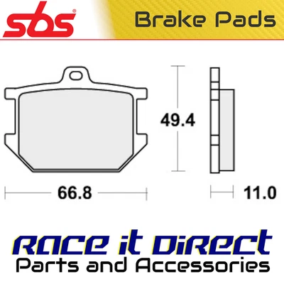 Pastillas de freno para YAMAHA XS 750 SE 1980 trasero Street SBS Foto 1 de 4