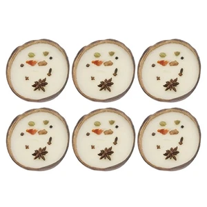 (6er Set) Handgefertigte Gewürzkerze Kokosnussschale Natur Umweltfreundlich Wohndeko - Bild 1 von 9