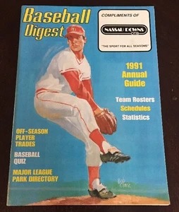 Baseball Digest 1991 Guía Anual Listas de Equipos Horarios Estadísticas - Imagen 1 de 1