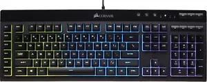 Corsair K55 Wired RGB lights iCUE Backlit Black Gaming Keyboard CH-9206015 NA - Picture 1 of 5
