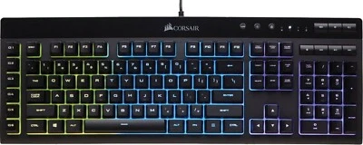 Corsair K55 Wired RGB lights iCUE Backlit Black Gaming Keyboard CH-9206015 NA - Image 1 of 4