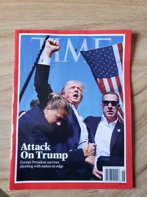 Time Magazine. August 2024. Attack on Trump. Assassination Attempt. Donald - Image 1 of 4