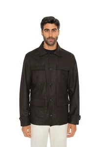 3600$ ISAIA NAPOLI Dark Brown Sartorial Field Jacket Wool / Cashmere 38 US 48 EU - Picture 1 of 7