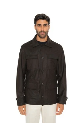 3600$ ISAIA NAPOLI Dark Brown Sartorial Field Jacket Wool / Cashmere 38 US 48 EU - Image 1 of 4