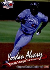 2018 Texas League Top Prospects #2 Yordan Alvarez Las Tunas Cuba Baseball Card