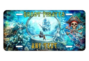 Custom Pirate Ghost Ship Treasure Cove License Plate Auto ATV Motorcycle bicycle - Picture 1 of 12