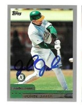 1999 Topps JOHN JAHA Signed Card autograph BREWERS A'S ATHLETICS 99 ALL STAR
