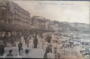 POSTAL SAN SEBASTIAN 1906 PASEO DE LA CONCHA GUIPUZCOA POSTCARD CC03287 - Picture 1 of 1