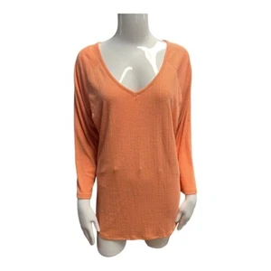 Old Navy Maternity Nursing Top~Size Medium~Apricot Butter 3/4 Sleeve Lightweight - Picture 1 of 9