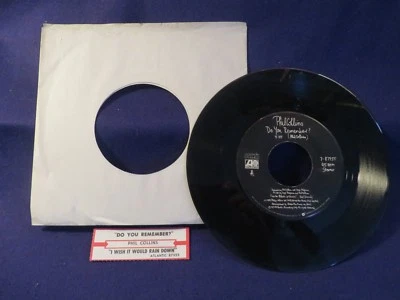 PHIL COLLINS Wish It Would Rain Down/Do You Remember 45 Record ATLANTIC RECORDS - Imagem 1 de 2