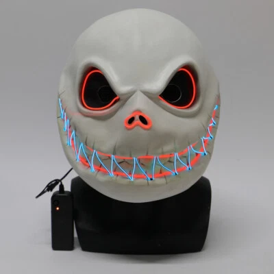 Halloween Jack Skellington Skull Luminous Mask Nightmare Before Christmas Mask - Image 1 of 4