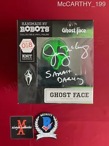 Figura Ghostface firmata Jenny McCarthy firmata Scream 018 fatta a mano dai robot Beckett COA - Foto 1 di 6