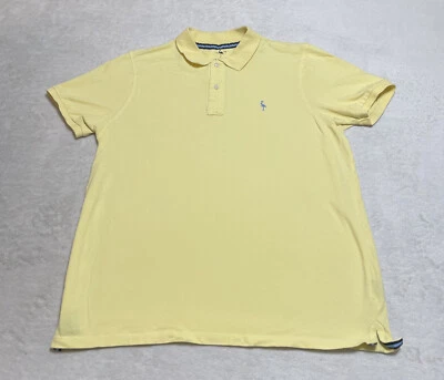 Camisa polo masculina manga curta amarela grande logotipo flamingo Tailorbyrd Collection - Imagem 1 de 4