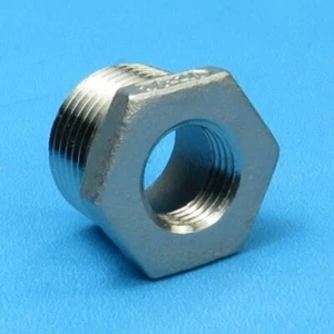 Edelstahl Gewindefitting 1/8" - 2" Reduzierung Gewinde Schraubfitting V4A Matt - Bild 1 von 9
