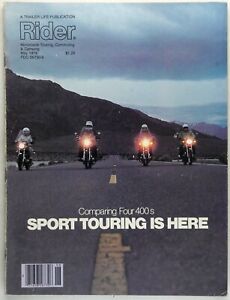 Rider Magazine May 1979 Vintage Sport Touring Motorcycle Honda Suzuki 400