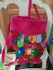 Handmade adorable Hot Pink patchwork fish backpack purse