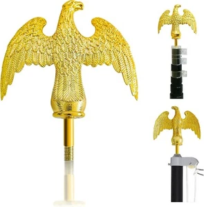 Topper de poste de bandera adorno con acabado dorado para 20/25/30 pies - Imagen 1 de 4