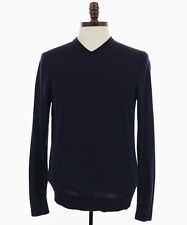 Icebreaker V-Neck Sweater Men's Medium Navy Blue Merino Wool Jumper