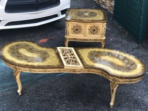 Antique Coffee Table & End Table pair...Absolutely Beautiful Victorian - Picture 1 of 12