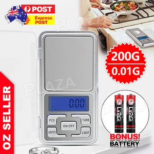 Mini 200g 0.01g Digital Pocket Scales Jewellery Precision Electronic Weight Lab - Picture 1 of 9