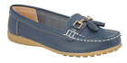 Women Boulevard Navy Action Leather Tassle Loafer Tpr Sole