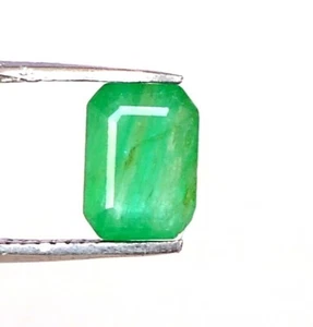 6.50x5 mm Certified Natural Emerald Octagon Cut 0.82 Cts Untreated Loose Gems - Picture 1 of 6