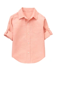 Janie & Jack - 2017 Summer 1 - apricot- Dress Shirt - Size 7 - Retail Price $38 - Picture 1 of 2