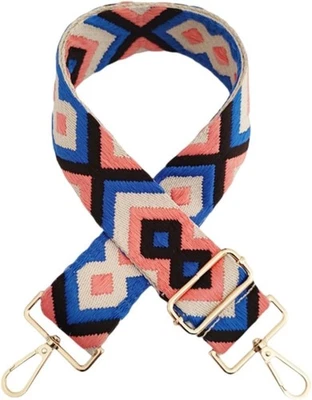 Correa de bolsa ajustable patrón Argyle repuesto cinturón jacquard de 2 pulgadas de ancho para Foto 1 de 4