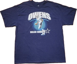 DALLAS COWBOYS Terrell Owens T Shirt Men's L Large Vintage NFL Short Sleeve T.O. - Picture 1 of 7