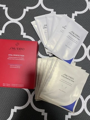 Shiseido Vital Perfection LiftDefine Radiance Face Mask 2 x6 Packetts NEW in BOX - Image 1 of 2