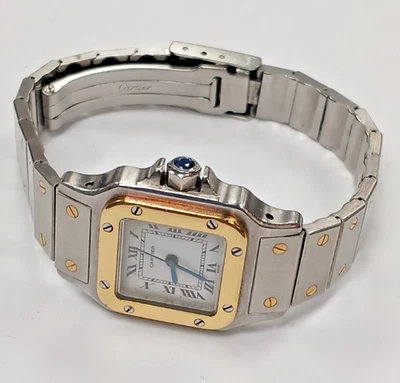 Reloj Cartier Santos Galbee Automático Modelo #2423 Acero y Oro Damas 24 mm #19138 Foto 1 de 4