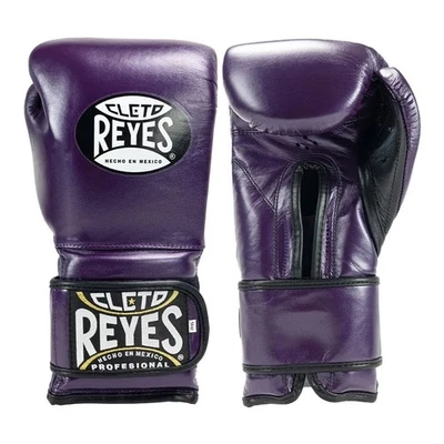 Guantes de entrenamiento Cleto Reyes con cierre de gancho y bucle - púrpura metálico 14 oz Foto 1 de 4