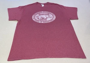 Vintage Arkansas Razorbacks Gildan Lloyd Sales HOGS Red Logo Shirt XL 22.5x28.5 - Picture 1 of 9