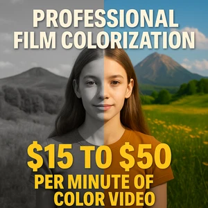 Best Quality Video Colorization – $15 to $50 Per Minute of Color Video Made - Picture 1 of 6