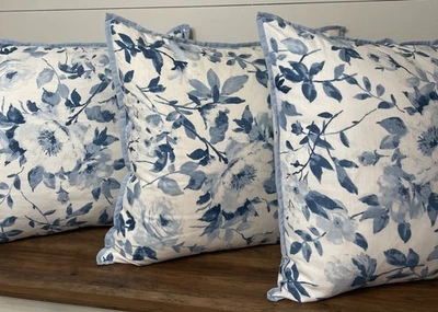 Lauren Ralph Lauren синий/белый цветочный вниз заполненный подушка комплект из 3 22 X 22 - Изображение 1 из 4