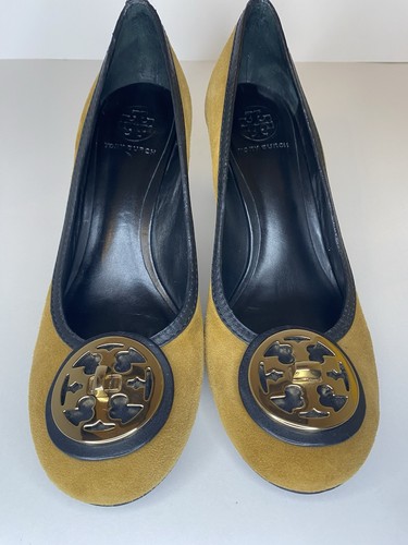 Tory Burch donna tacco camoscio marrone misura 9 5 m eur 40 made in brazil pelle