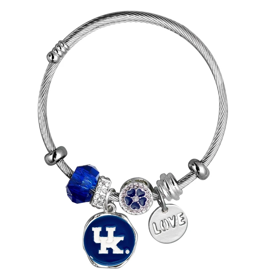 Sandol 3079 Kentucky Blaze Adjustable Beaded Logo Charm Bracelet - Image 1 of 1