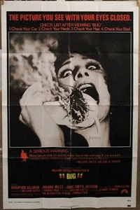 "BUG" ORIGINAL 1975 27X41 Horror Movie Poster *Bradford Dillman*Joanna Miles* - Picture 1 of 3