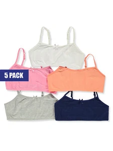 Rene Rofe Girls' 5-Pack Bralettes - Picture 1 of 3