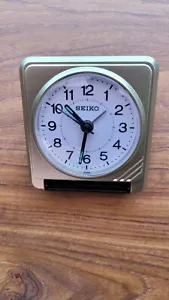 Seiko QHT015G Travel Alarm Clock Gold *does not close over flush* - Picture 1 of 5