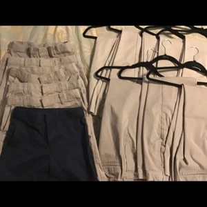 Boys navy and khaki pants & shorts school uniform $23-$25 - Picture 1 of 3